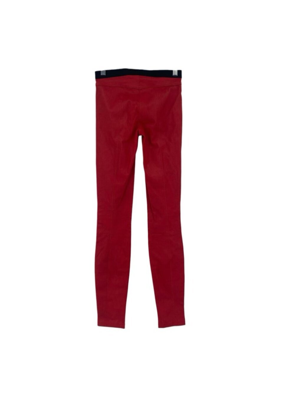 Theory Women’s Size 00 Red Ima Maximus lambskin leather pants Pull On - Picture 2 of 16